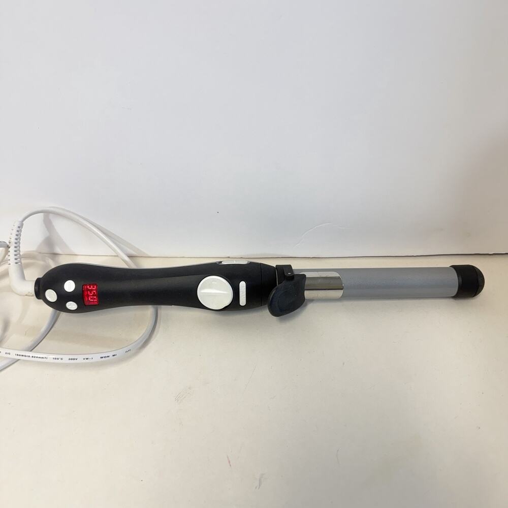 Beachwaver S1 Black Silver Rotating Curling Iron Model BW1136S1 120V 40W -Tested